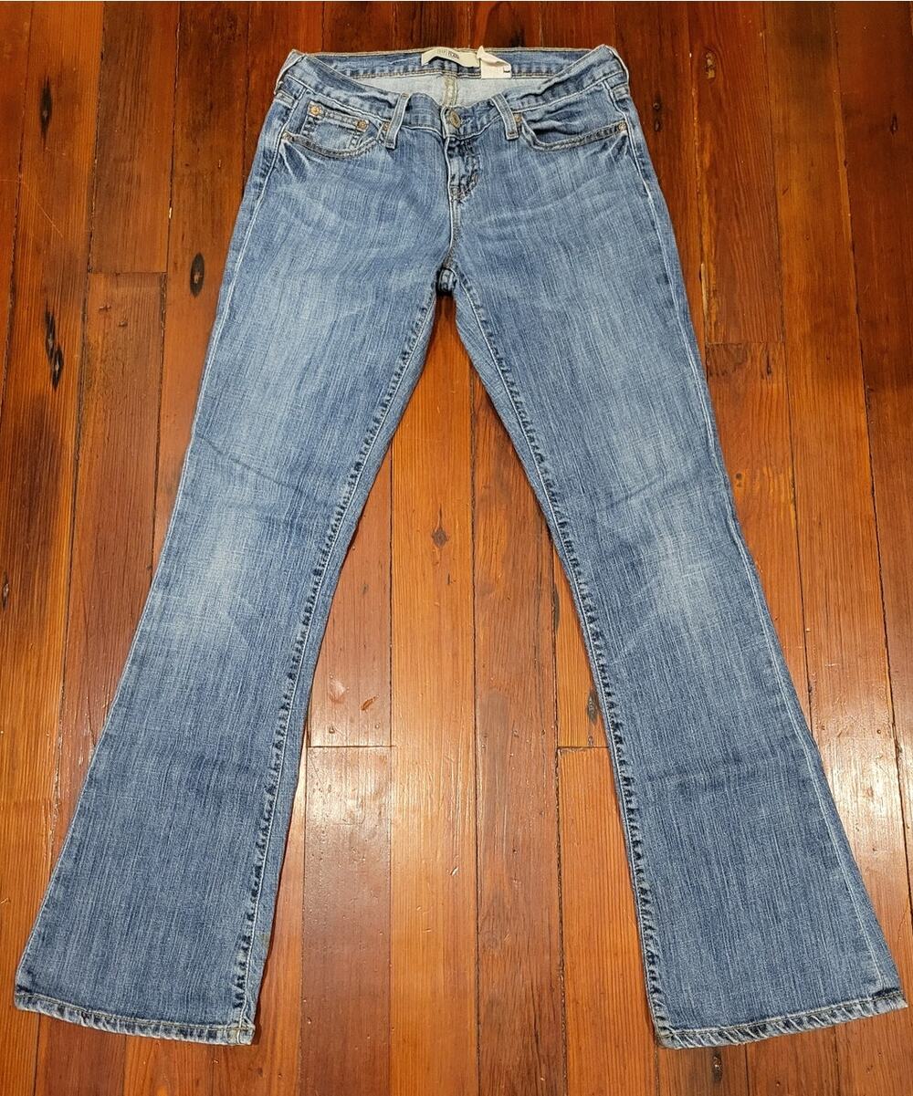 Gap Original Flare Jeans Womens 6 Long Light Wash Y2K Boho Stretch Denim
